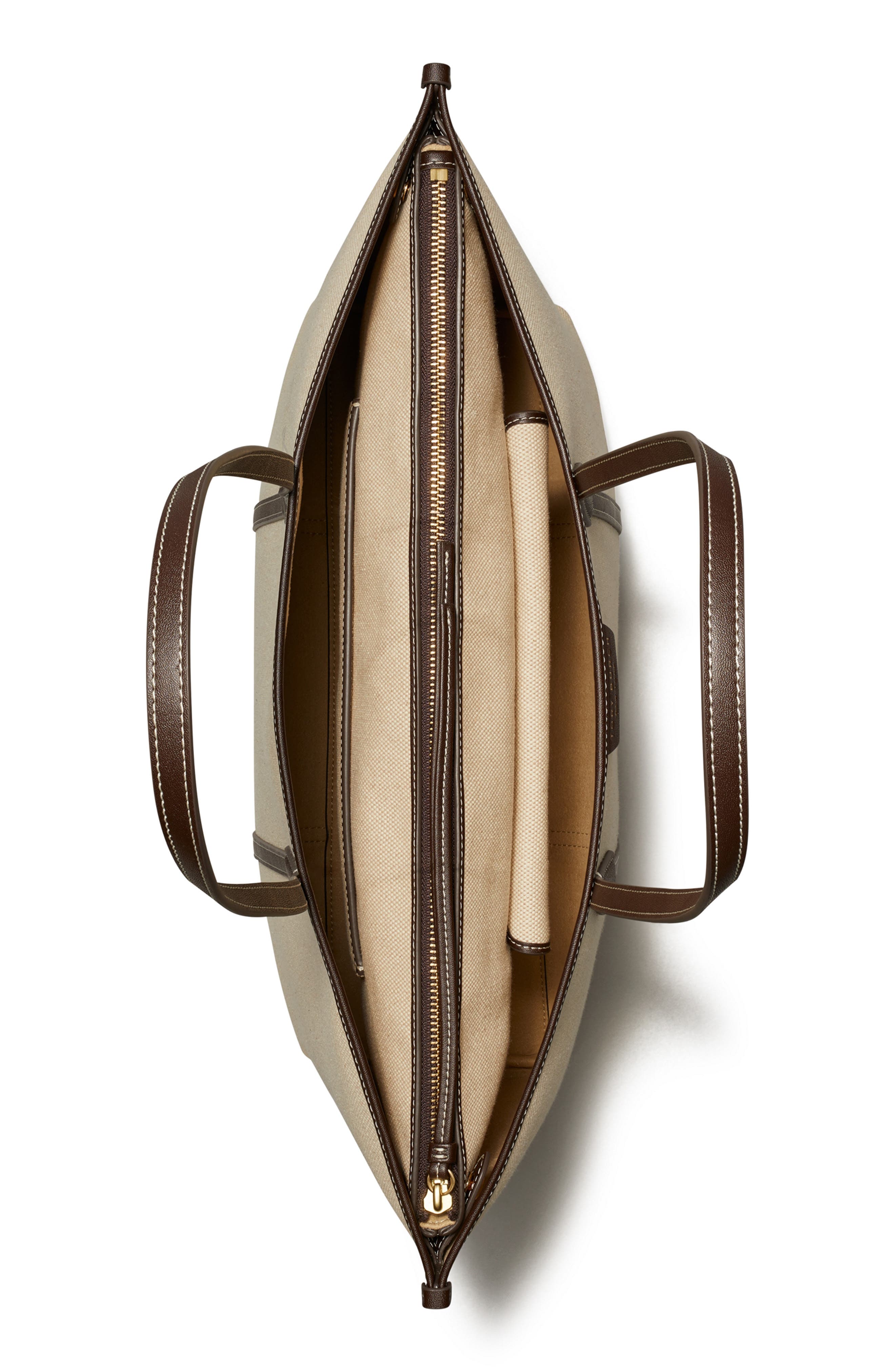 Tory Burch Perry Canvas Tote, Alternate, color, Natural