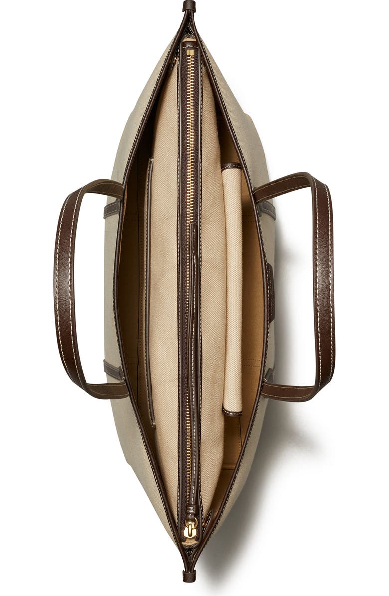 Tory Burch Perry Canvas Tote, Alternate, color, Natural