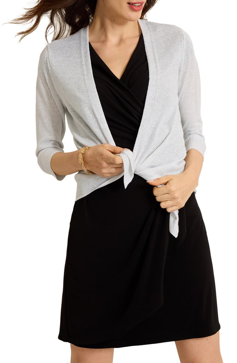 Tommy Bahama Addison Shimmer Convertible Linen Blend Cardigan, Main, color, 