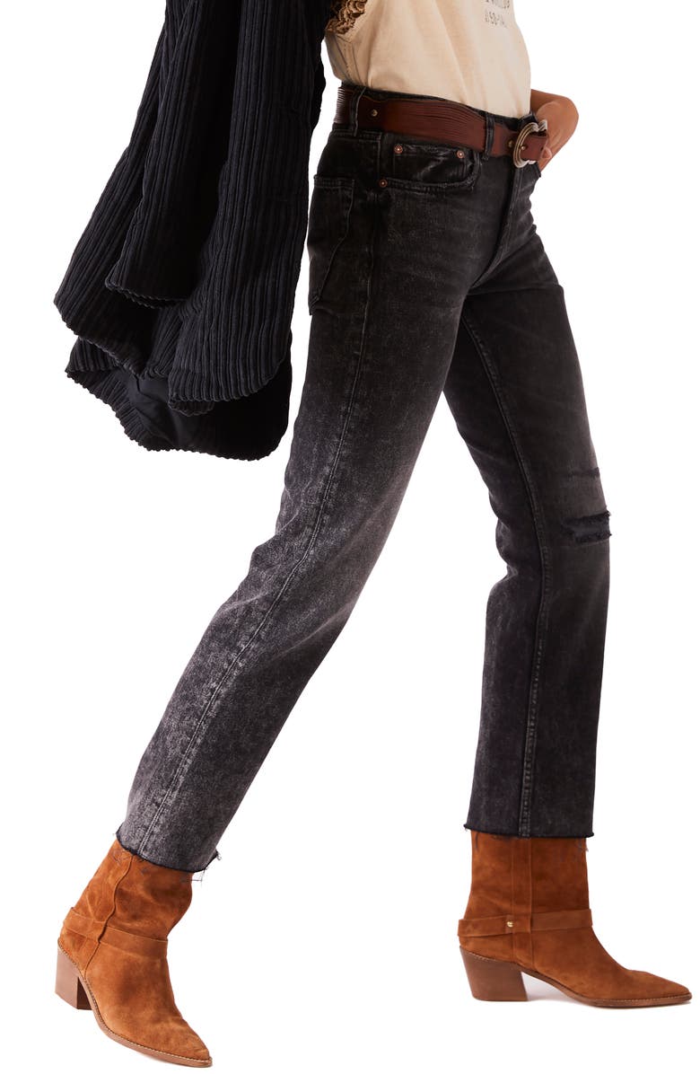 Free People Vixen High Waist Cigarette Jeans, Alternate, color, 