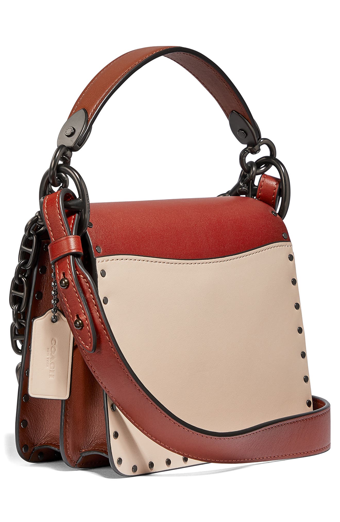 COACH Beat Colorblock Leather Crossbody Bag, Alternate, color, 