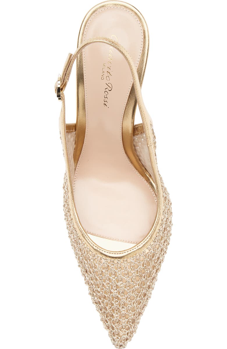 Gianvito Rossi Pointy Toe Slingback Sandal, Alternate, color, Mekong