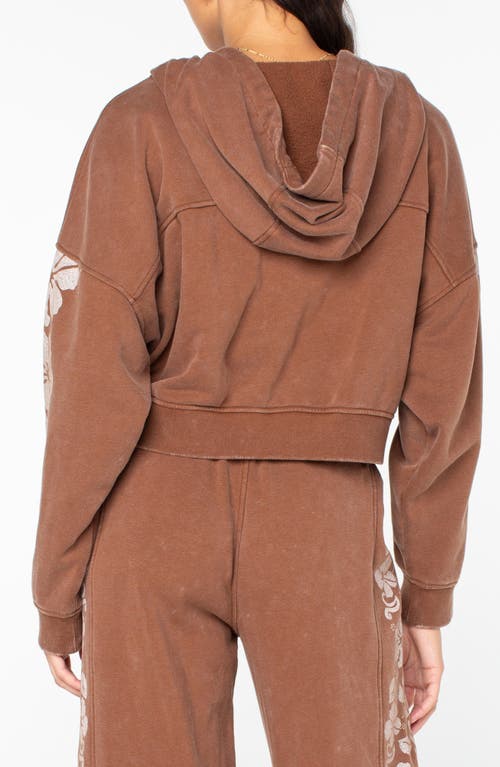 Roxy Fringing Reefs Graphic Hoodie In Brown