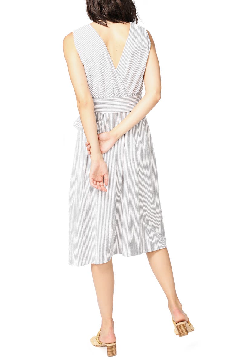 Court & Rowe Sleeveless Stretch Cotton Seersucker Dress, Alternate, color, 