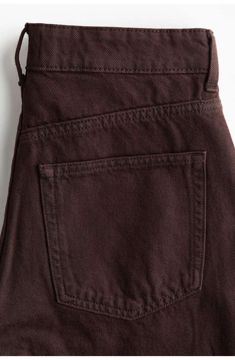 H&M Denim bermuda shorts, Alternate, color, Dark Brown