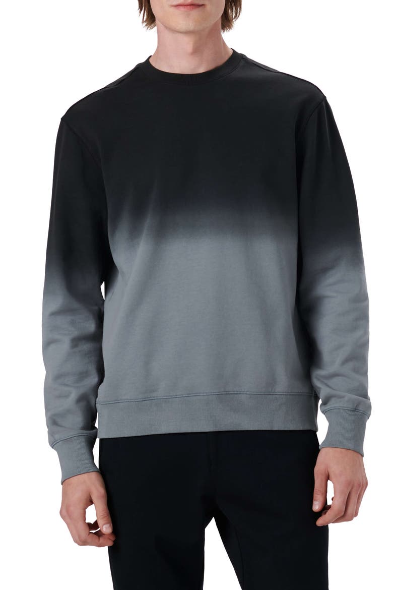 Dip Dye Long Sleeve Cotton Sweatshirt, Main, color, CEMENT