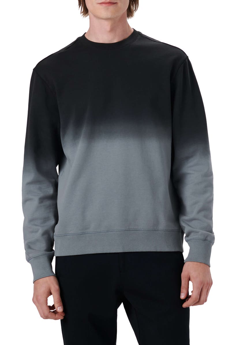Bugatchi Dip Dye Long Sleeve Cotton Sweatshirt, Main, color,
