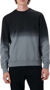 Bugatchi Dip Dye Long Sleeve Cotton Sweatshirt