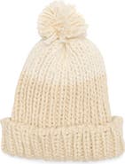 Vince Camuto Two-Tone Pompom Beanie