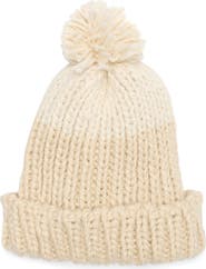 Vince Camuto Two-Tone Pompom Beanie