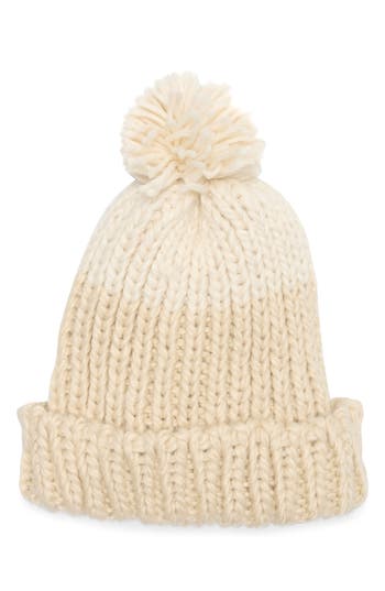Vince Camuto Two-tone Pompom Beanie In Gold