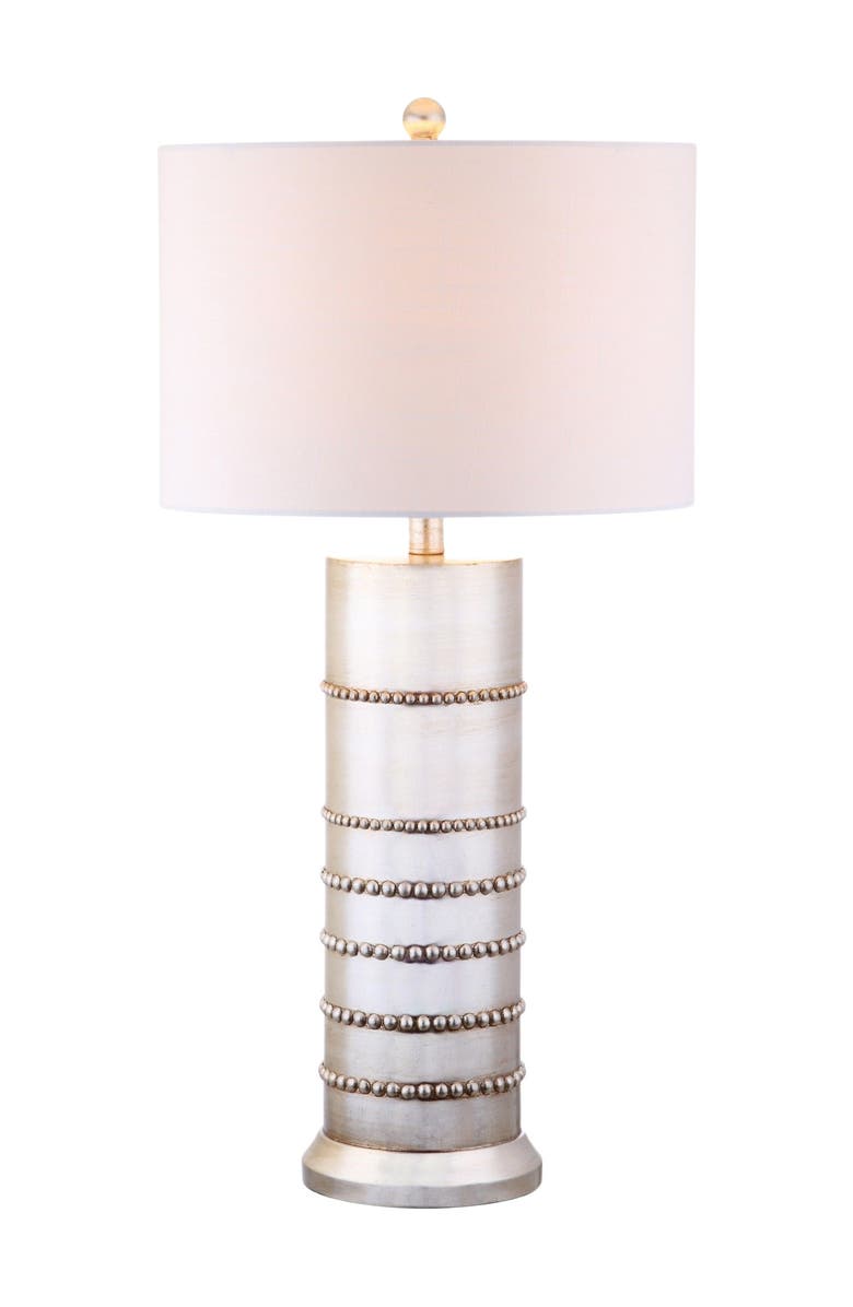 JONATHAN Y Evelyn 31" Resin LED Table Lamp, Silver, Main, color, Silver