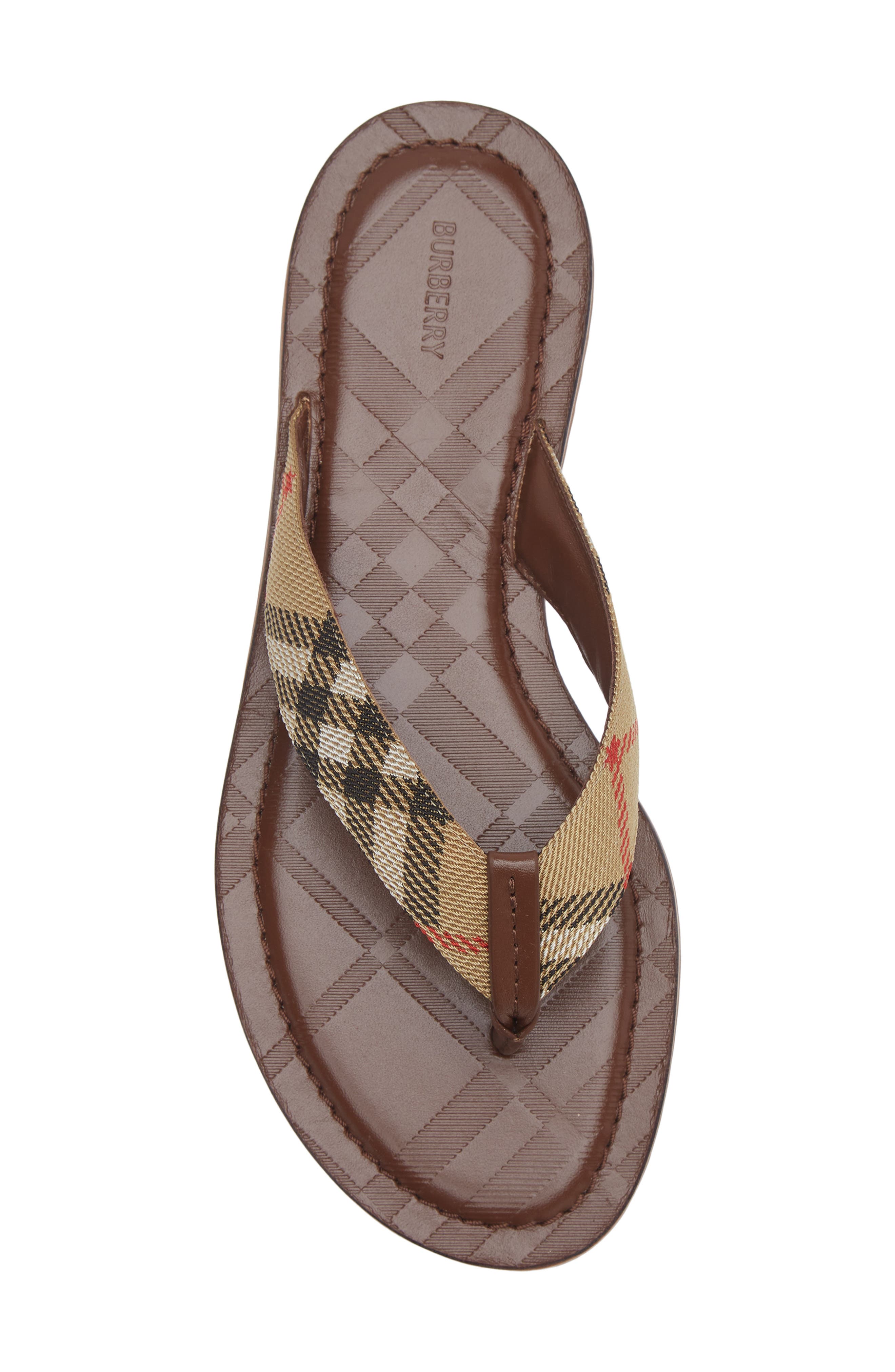 Burberry Pavillion Check Flip Flip, Alternate, color, Sand Ip Check