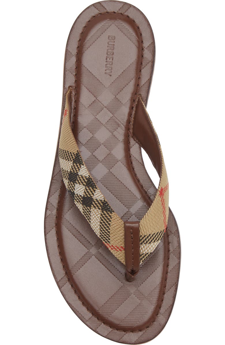 Burberry Pavillion Check Flip Flip, Alternate, color, Sand Ip Check