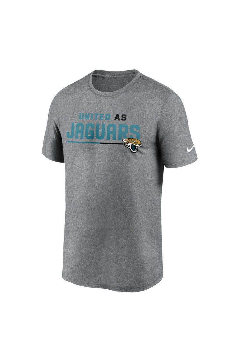 Nike Men's Nike Heather Gray Jacksonville Jaguars Legend Team Shoutout Performance T-Shirt, Alternate, color, 