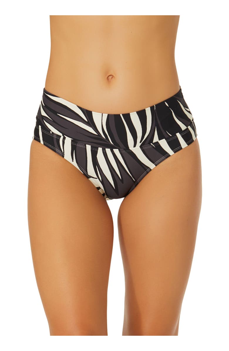 Anne Cole Women's Palm Chic Soft Band Mid Rise Bikini Swim Bottom, Main, color, Multicolored