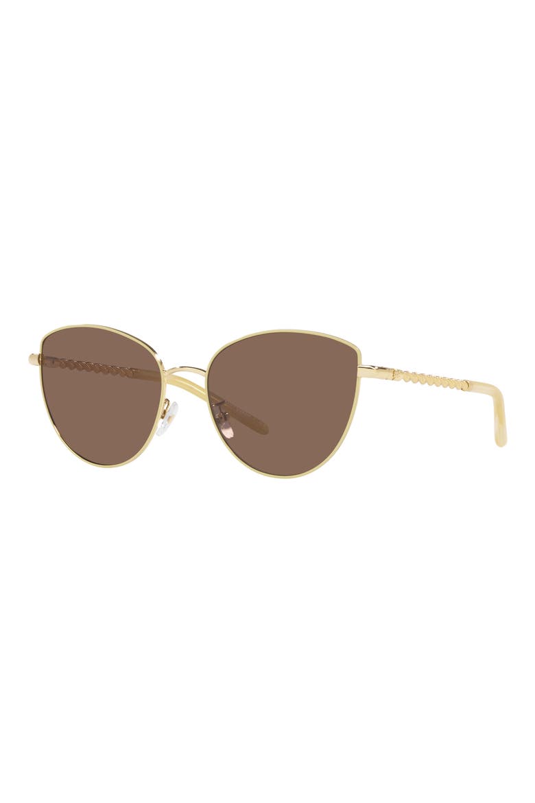 56mm Cat Eye Sunglasses, Alternate, color, MILKY IVORY