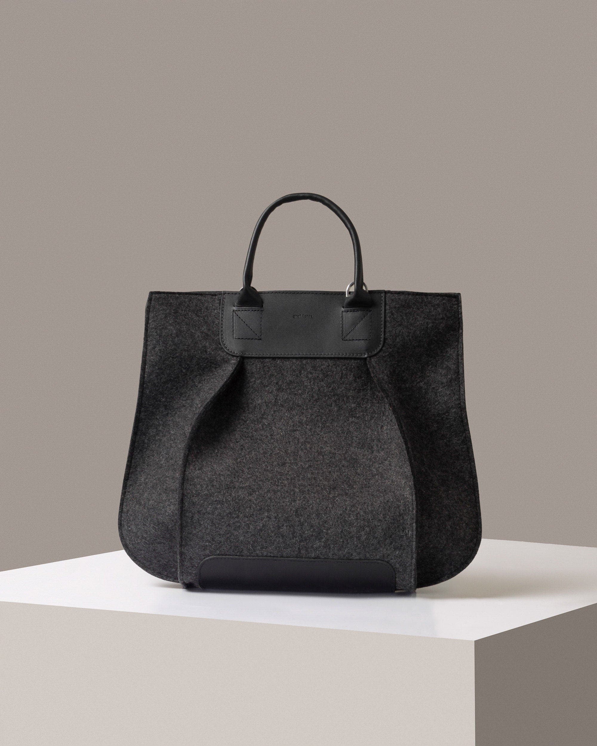 Graf Lantz Frankie Merino Wool Tote, Alternate, color, Charcoal Black