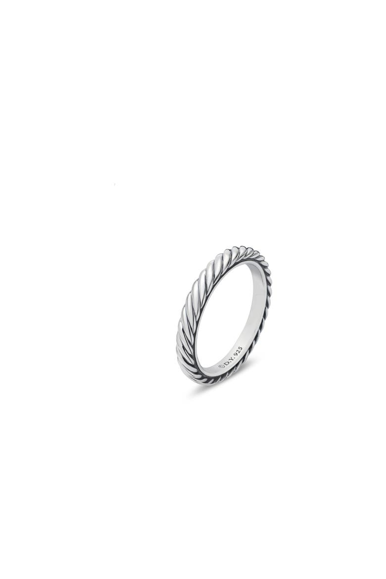 Cable Collectibles® Stack Ring in Sterling Silver, 3mm, Alternate, color, SILVER