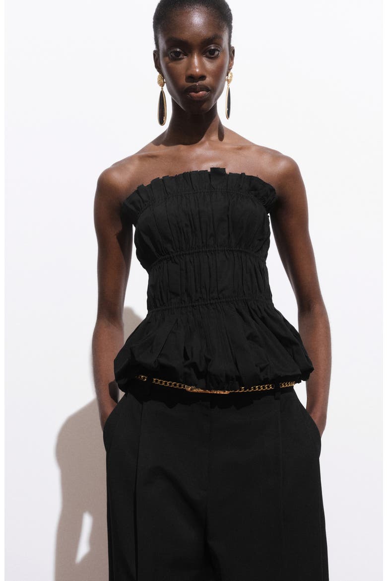 Pleated Wide Leg Pants, Alternate, color, BLACK