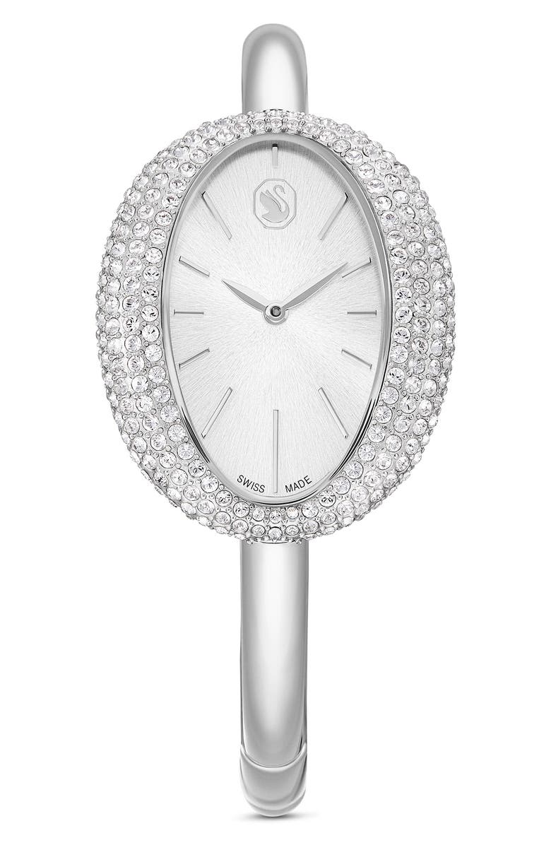 Swarovski Imber Oval Bangle Bracelet Watch, 35mm x 28mm, Main, color, 