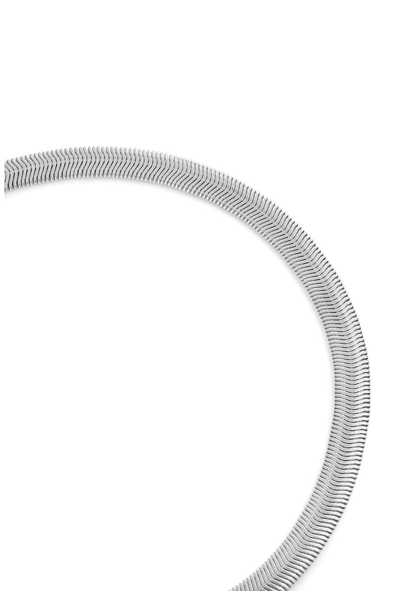 Liz Herringbone Chain Necklace, Alternate, color, SILVER