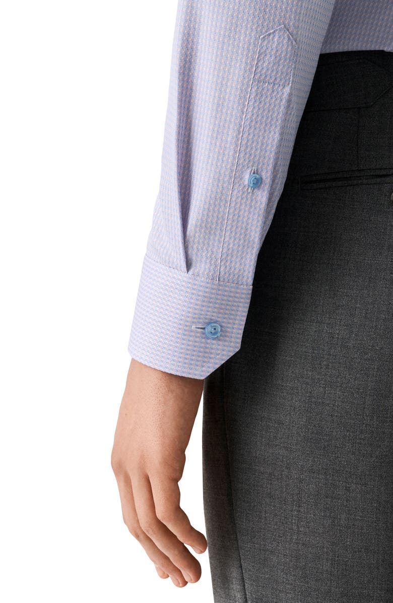 Eton Contemporary Fit Check Cotton Dress Shirt, Alternate, color, 