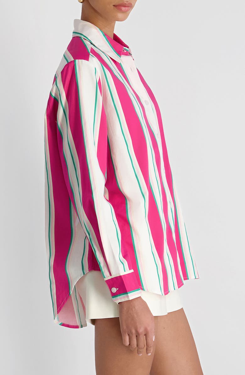 French Connection Havana Stripe Button-Up Shirt, Alternate, color, Havana Stripe