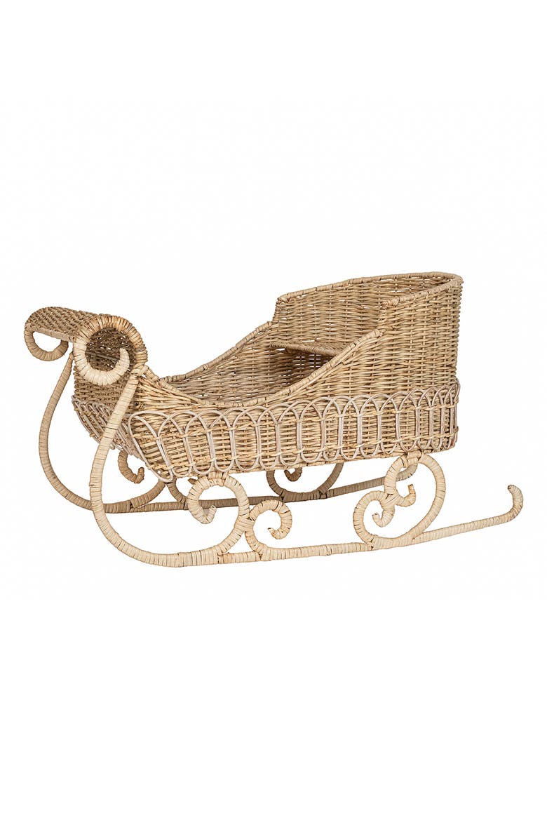 Juliska Provence Rattan Sleigh, Main, color, Whitewash