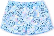 Preppy Goose Plush Blue Smiley loungewear Shorts