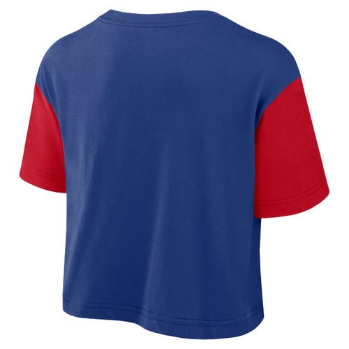 Nike Royal/red Philadelphia Phillies Script Cropped Performance T-shirt