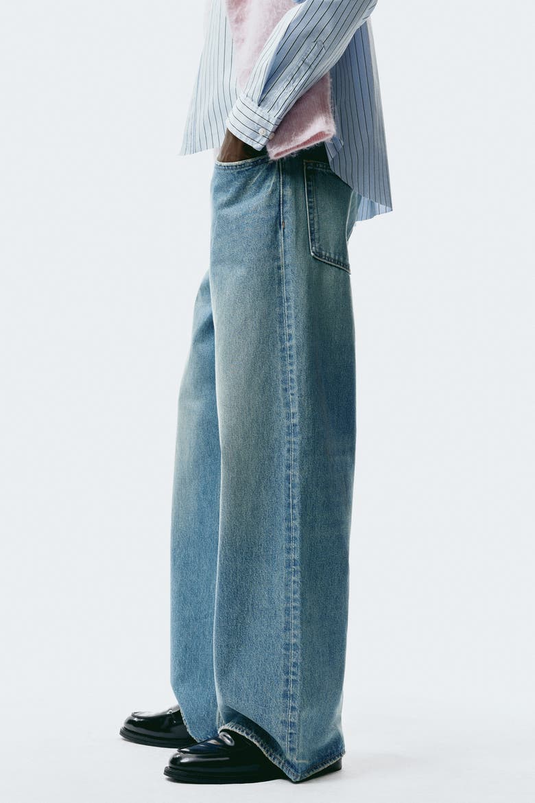 Wide Jeans, Alternate, color, Light denim blue