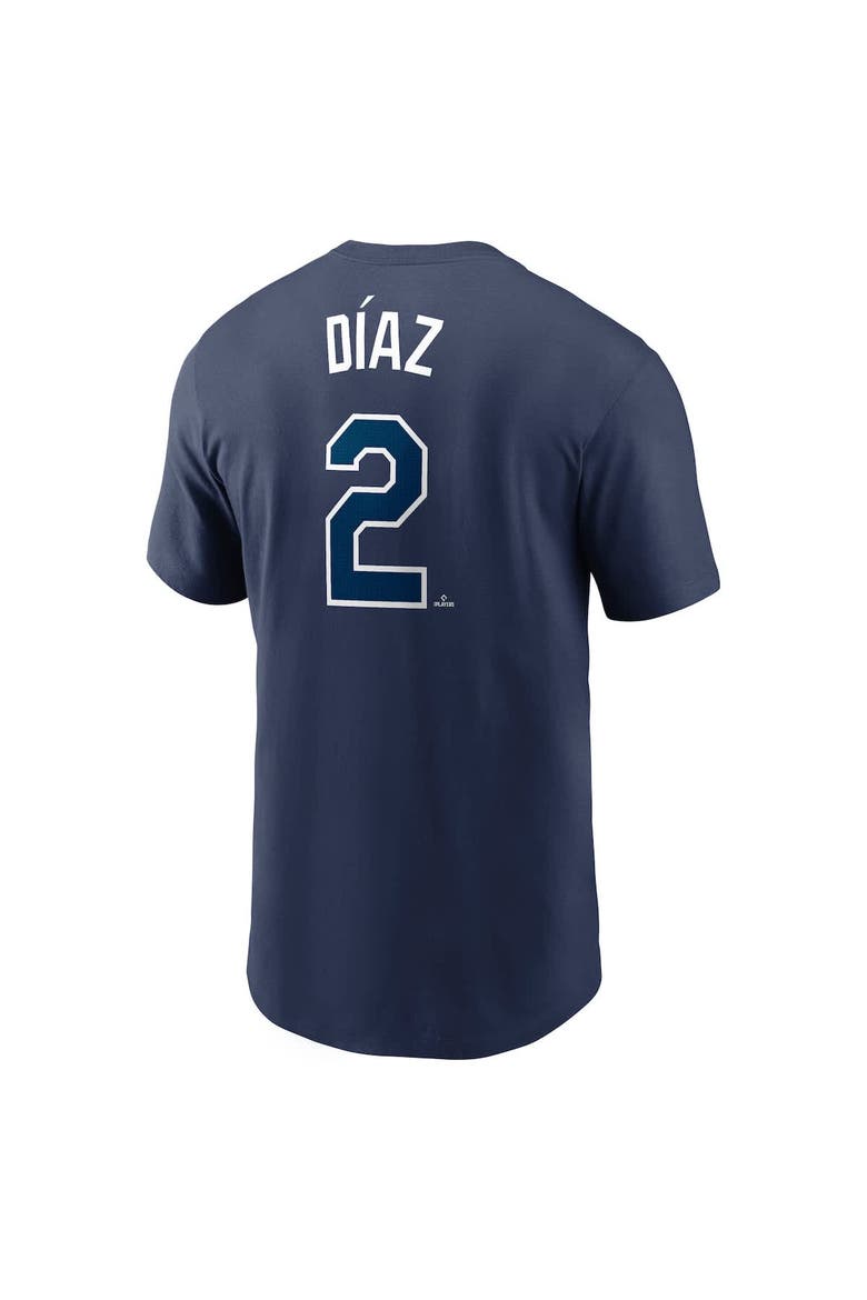 Men's Nike Yandy Diaz Navy Tampa Bay Rays Fuse Name & Number T-Shirt, Alternate, color, Navy