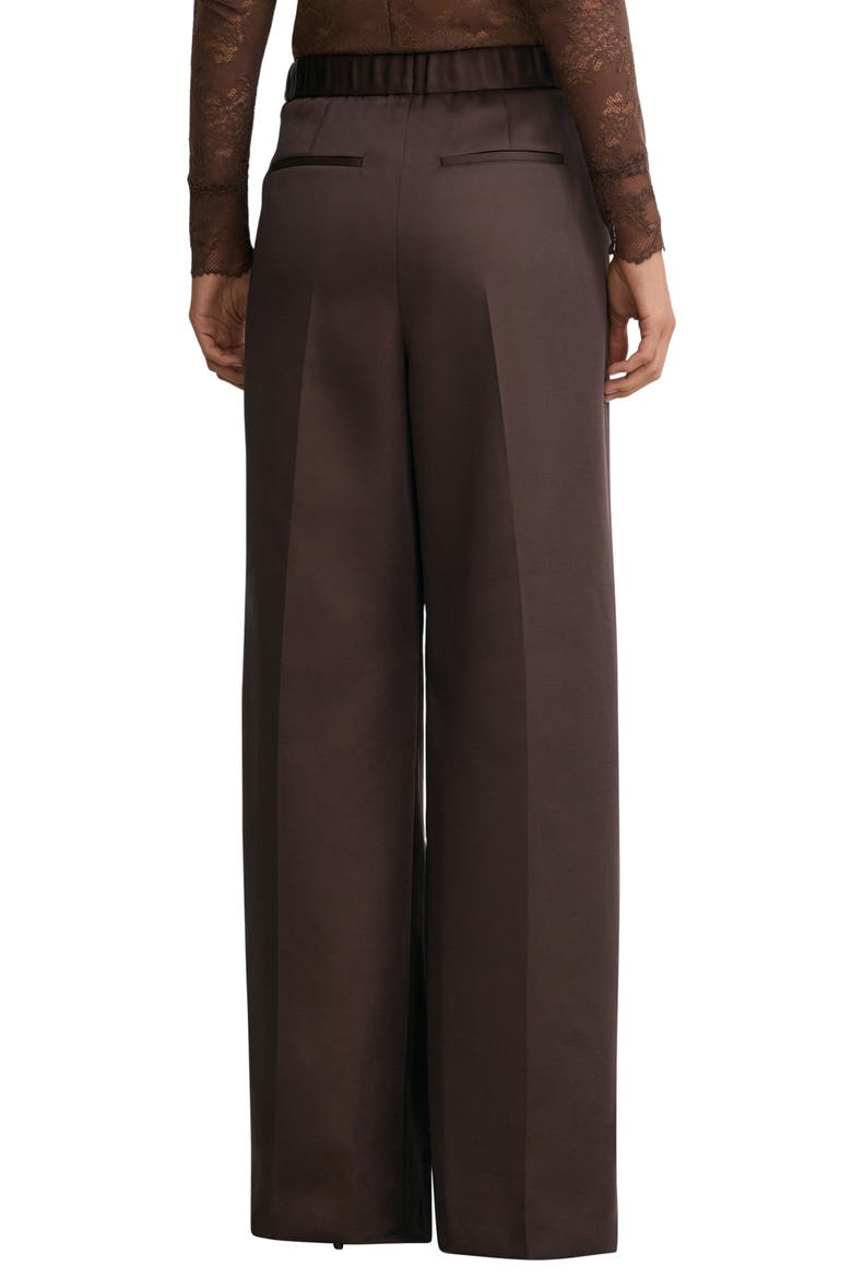 Ellen Satin Drawstring Wide Leg Pants, Alternate, color, BURGUNDY