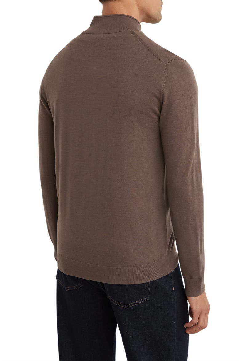 Hampshire Merino Wool Full Zip Cardigan, Alternate, color, RIDGE BROWN