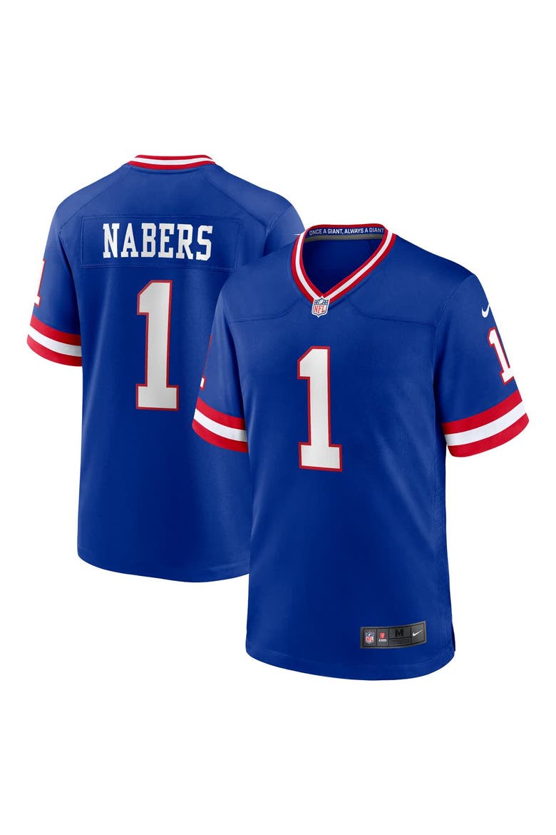 Men's Nike Malik Nabers Royal New York Giants Game Player Jersey, Main, color, Royal