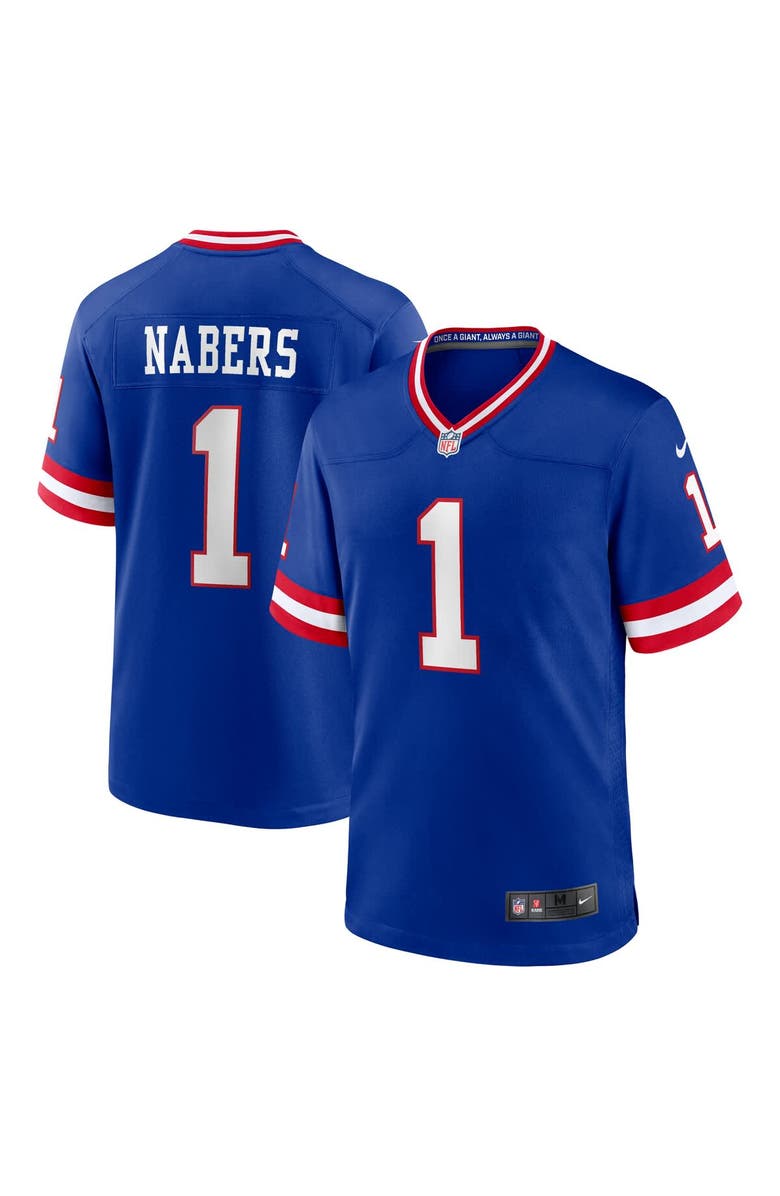 Nike Men's Nike Malik Nabers Royal New York Giants Game Player Jersey, Main, color, Royal