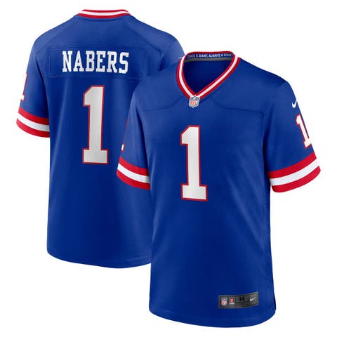 Men's Nike Malik Nabers Royal New York Giants Game Player Jersey