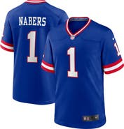 Nike Men's Nike Malik Nabers Royal New York Giants Game Player Jersey