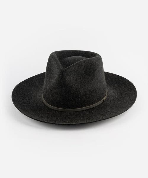 Gigi Pip Rowan Fedora Hat In Mixed Charcoal
