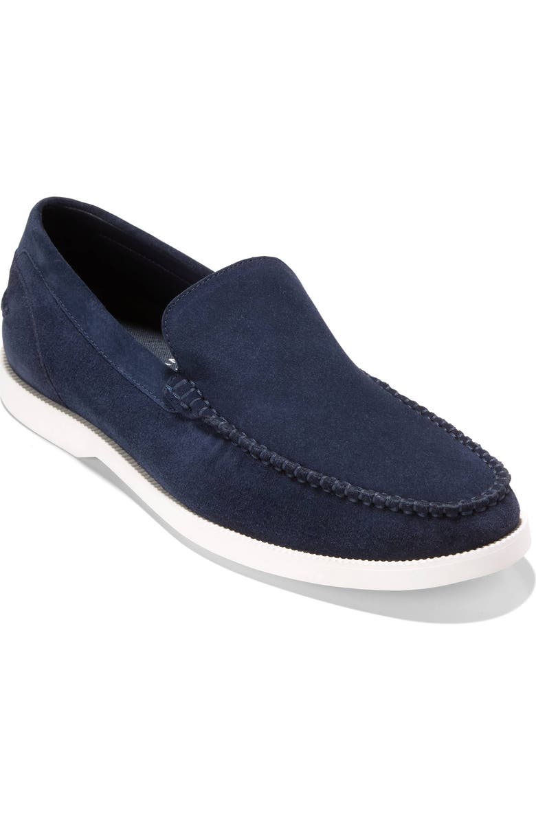 Cole Haan American Classics Hampton Loafer, Main, color, Midnight Moon Suede / Ivory
