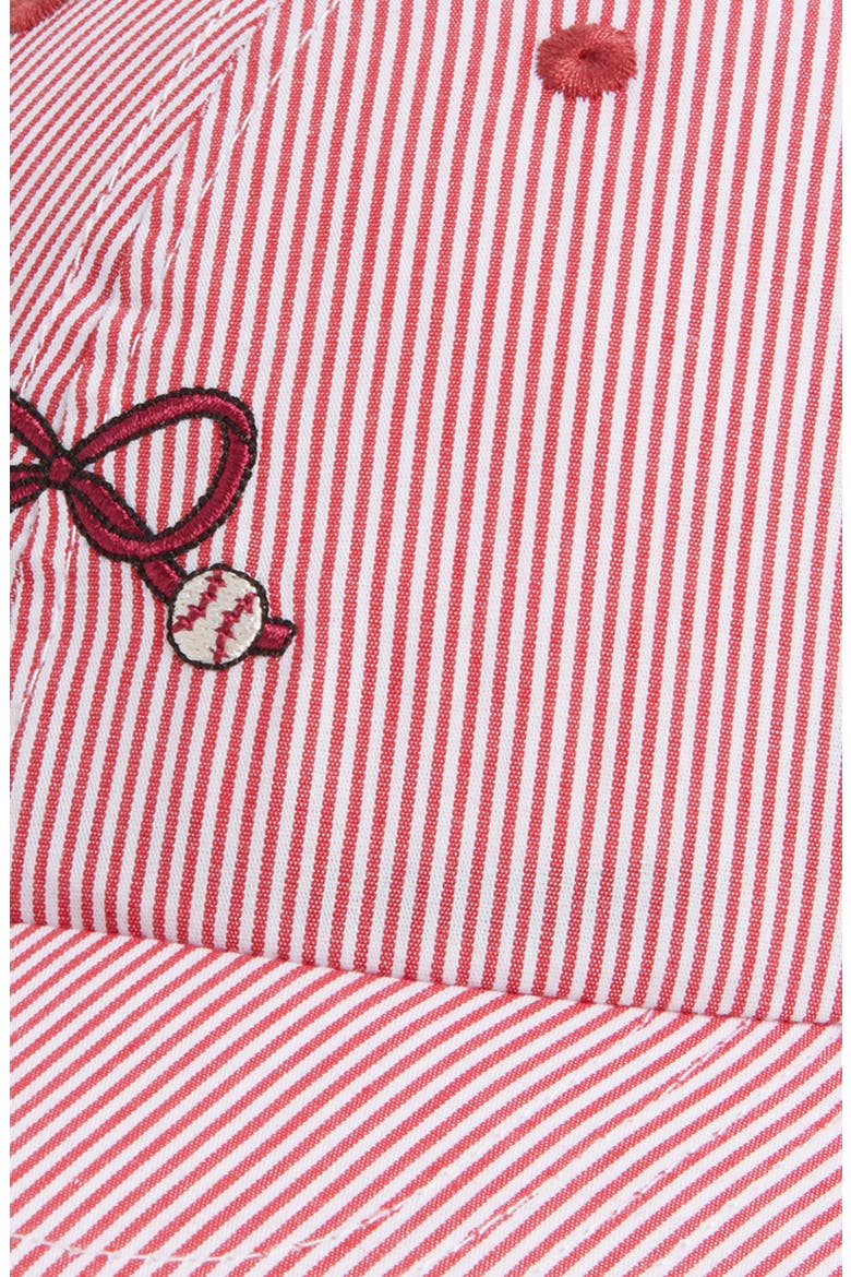Baseball Bow Baseball Cap, Alternate, color, RED