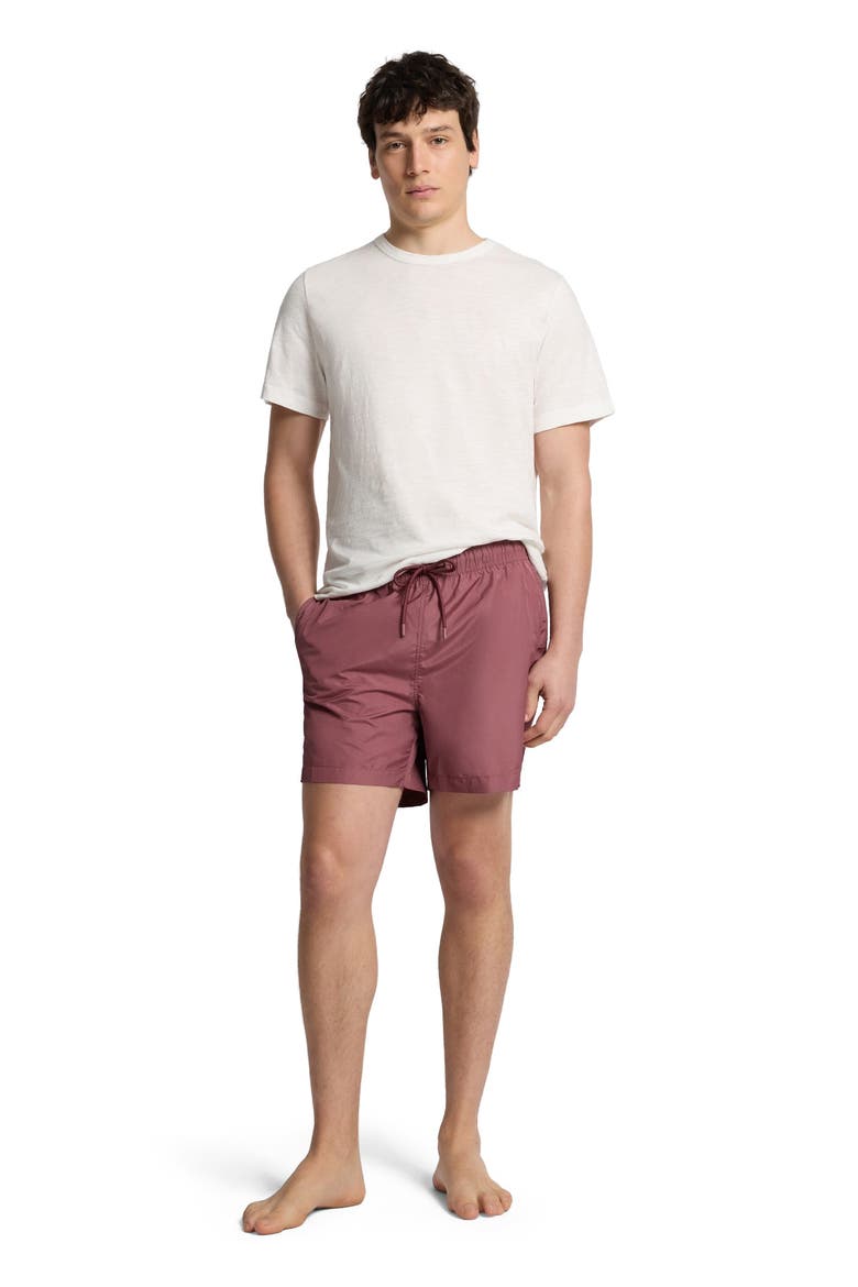 Classic Charles 5" Swim Trunk, Main, color, Berry