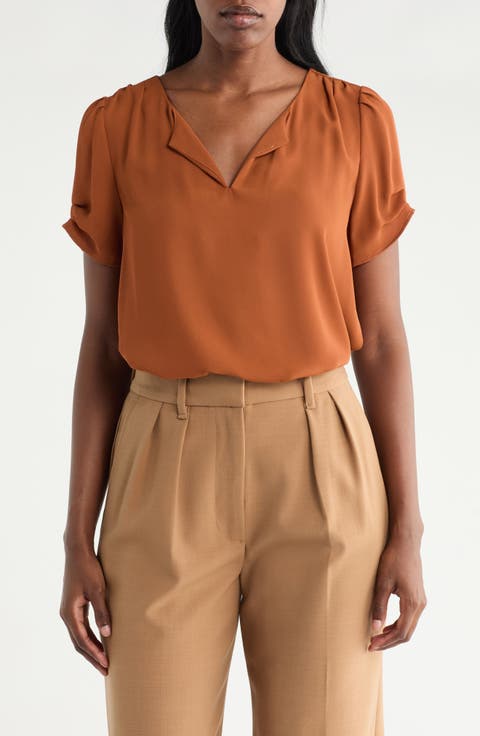 Daniel Rainn Pinch Sleeve Blouse