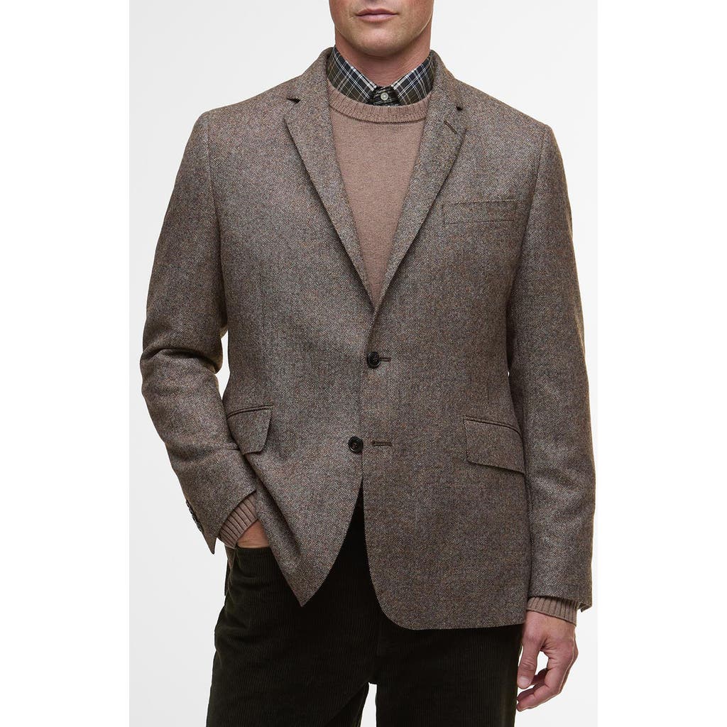 Barbour Godfrey Moons Shetland Slim Fit Blazer In Gray