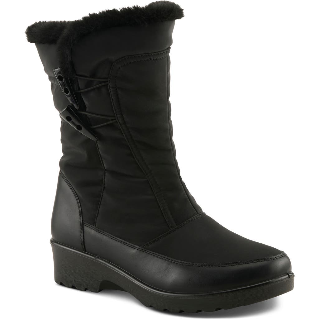 Flexus By Spring Step Tacey Waterproof Winter Boot In Black