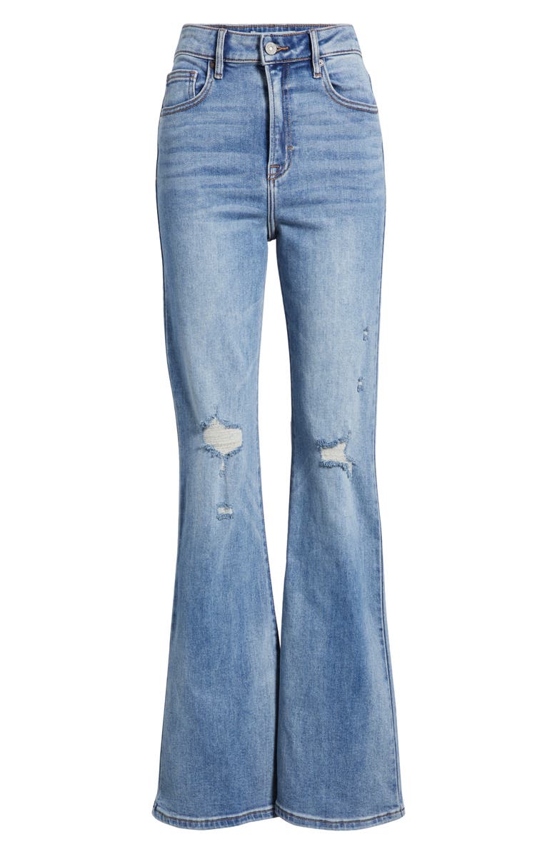 HIDDEN JEANS Distressed Ripped Flare Jeans, Alternate, color, 