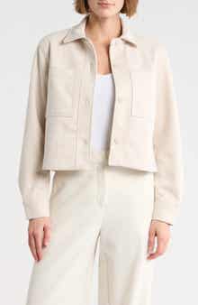 Crop Faux Suede Jacket