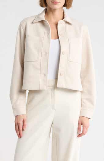 Crop Faux Suede Jacket