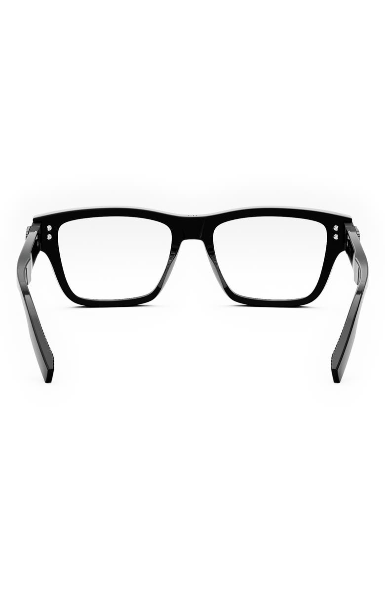 DIOR 'CD IconO S1I 55mm Rectangular Eyeglasses, Alternate, color, Shiny Black